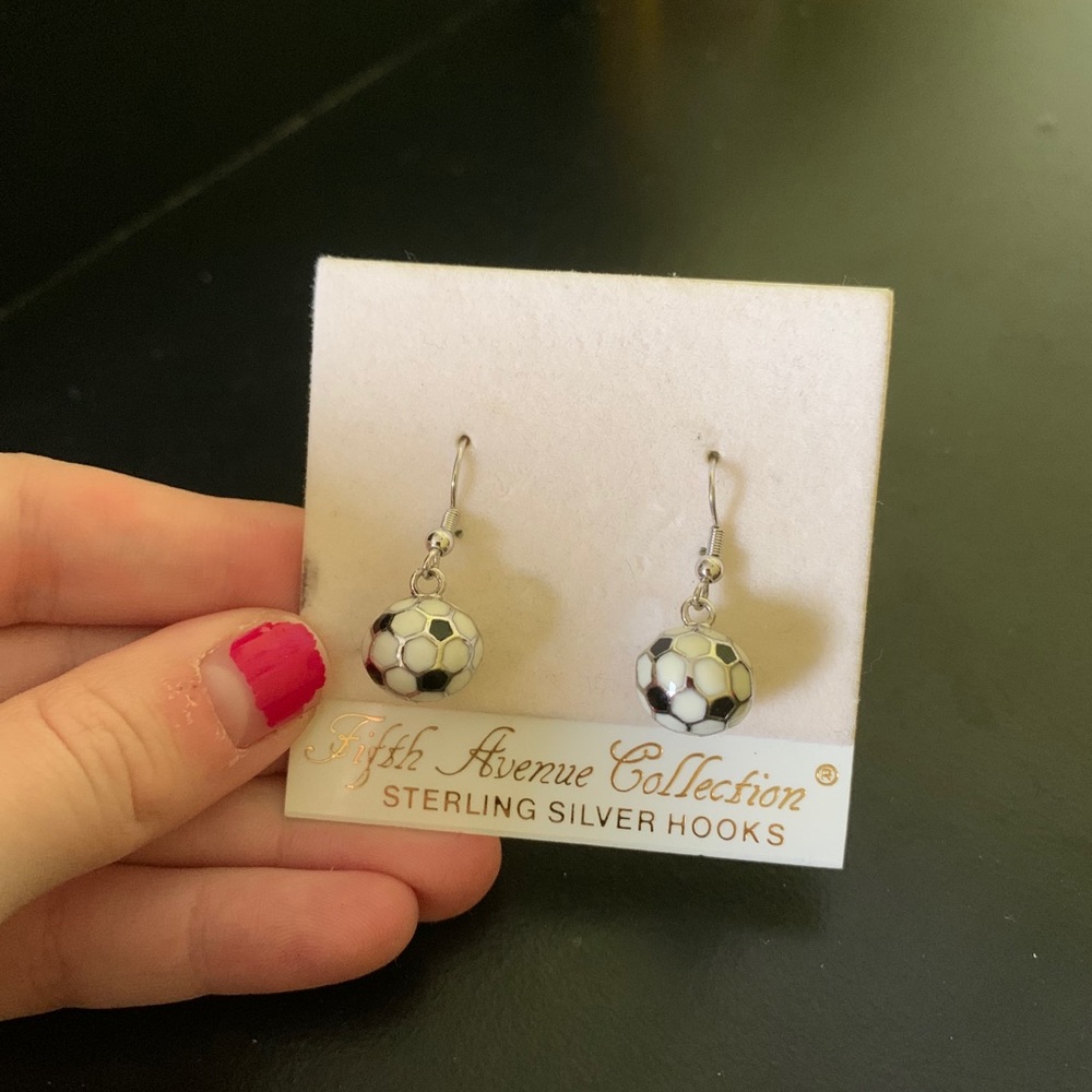 Soccer earrings
